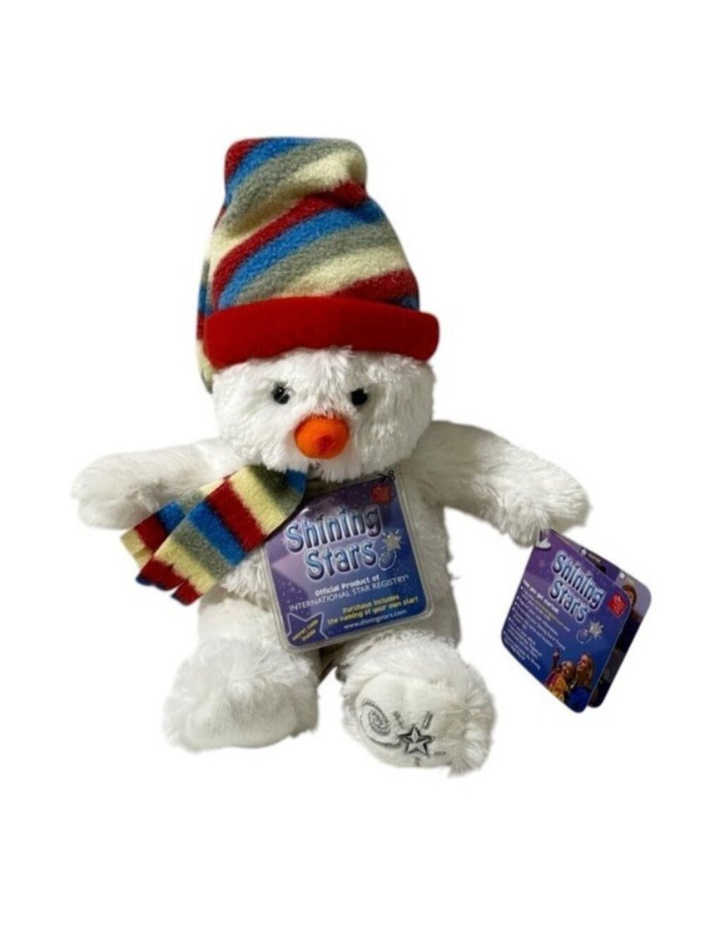 Russ Shining Stars Snowman w/Hat Scarf 9" Plush Stuffed Animal Toy Sealed Tags